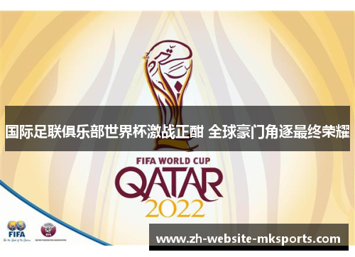 国际足联俱乐部世界杯激战正酣 全球豪门角逐最终荣耀